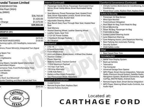 Used 2024 Hyundai Tucson Limited FWD image 1