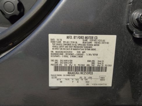 Used 2019 Ford EcoSport SE w/ Interior Protection Package AWD/4WD image 33