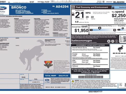 Used 2021 Ford Bronco Big Bend AWD/4WD image 5