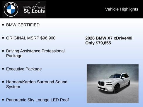 Used 2026 BMW X7 xDrive40i AWD/4WD image 8