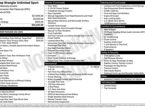 Used 2016 Jeep Wrangler Unlimited Sport image 23