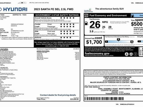 Used 2023 Hyundai Santa Fe SEL image 4