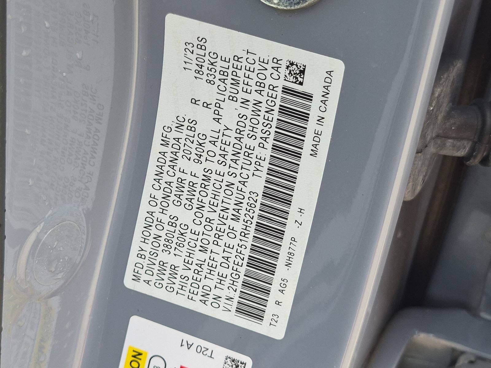 Certified 2024 Honda Civic Sport image 23