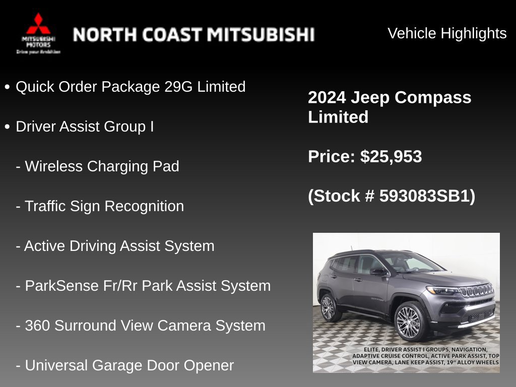 Used 2024 Jeep Compass Limited w/ Elite Group AWD/4WD image 2