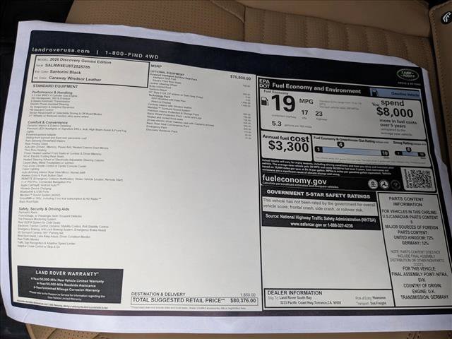 New 2026 Land Rover Discovery Limited Edition AWD/4WD image 19