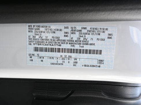 New 2026 Ford Transit 250 148 Medium Roof w/ Load Area Protection Package RWD image 11