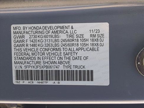 Used 2023 Honda Ridgeline RTL image 24