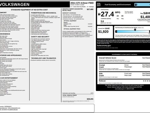 Used 2011 Volkswagen Golf 4-Door image 17