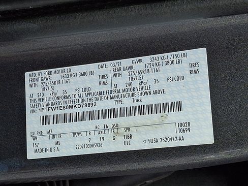 Used 2021 Ford F150 XLT w/ Equipment Group 302A High AWD/4WD image 30