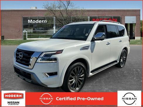 Certified 2023 Nissan Armada Platinum w/ Captain's Chairs Package RWD image 1