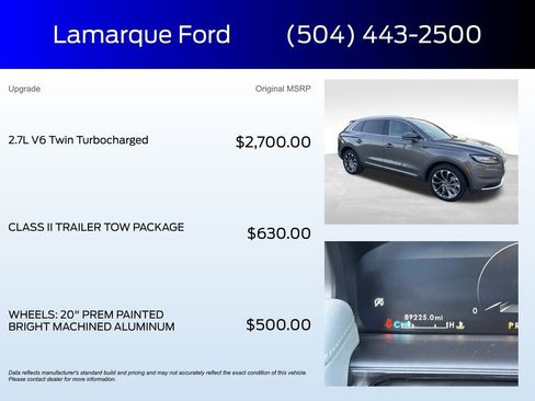 Used 2021 Lincoln Nautilus Reserve w/ Class II Trailer Tow Package image 2