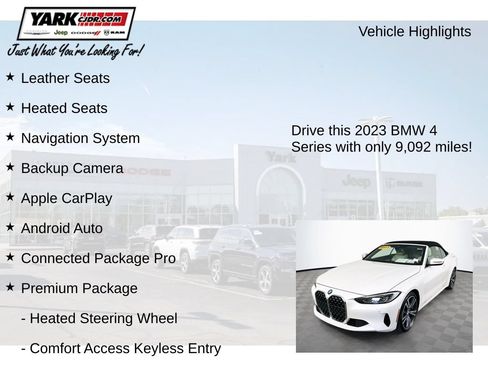 Used 2023 BMW 430i xDrive Convertible w/ Premium Package AWD/4WD image 8