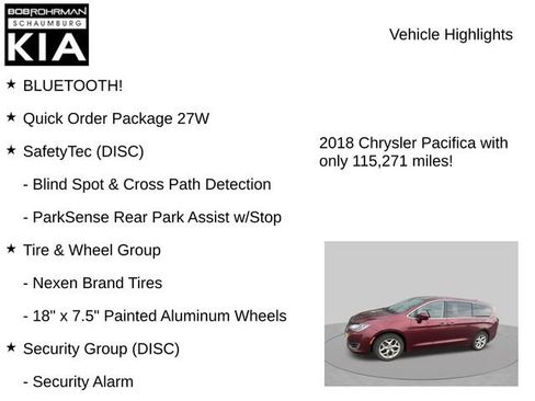 Used 2018 Chrysler Pacifica Touring Plus w/ Tire & Wheel Group FWD image 8