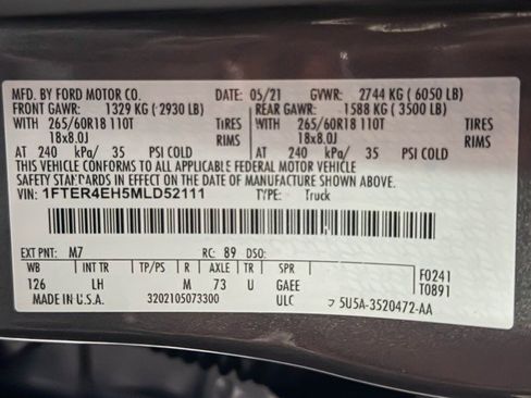 Used 2021 Ford Ranger XL w/ Equipment Group 101A High image 44