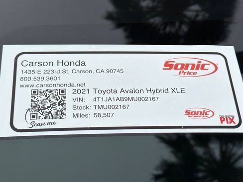 Used 2021 Toyota Avalon XLE w/ Carpet Mat Package (TMS) image 21