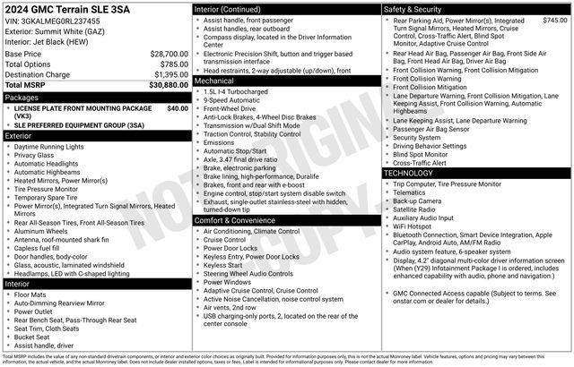 Used 2024 GMC Terrain SLE FWD image 26