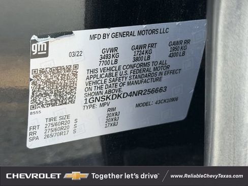 Used 2022 Chevrolet Suburban Z71 AWD/4WD image 31