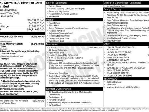 Certified 2024 GMC Sierra 1500 Elevation w/ LPO, Elevation Black Package AWD/4WD image 34