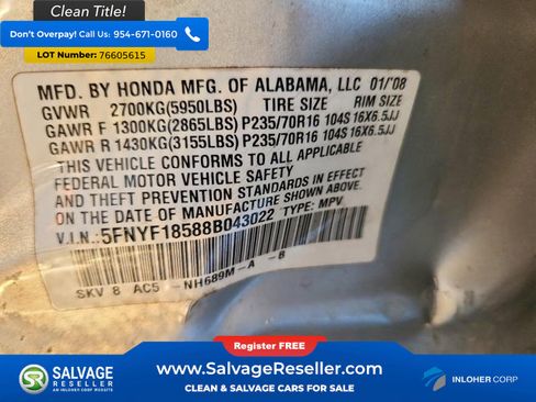 Used 2008 Honda Pilot EX-L image 17