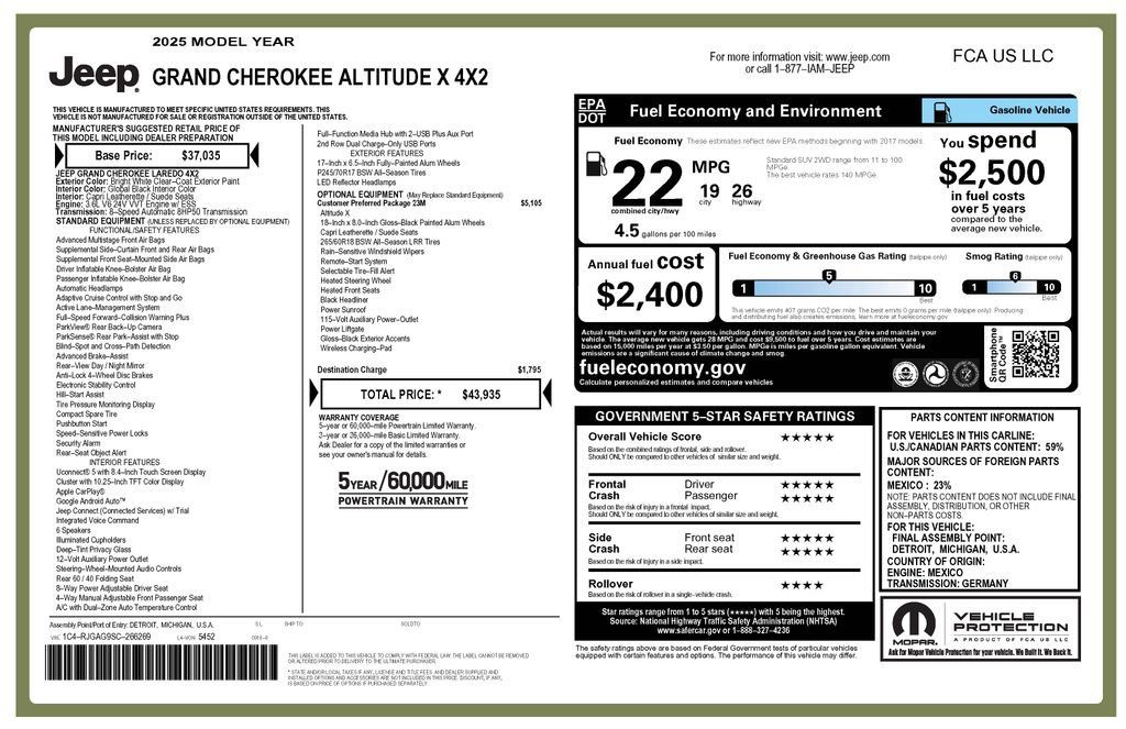 Used 2025 Jeep Grand Cherokee Altitude RWD image 3