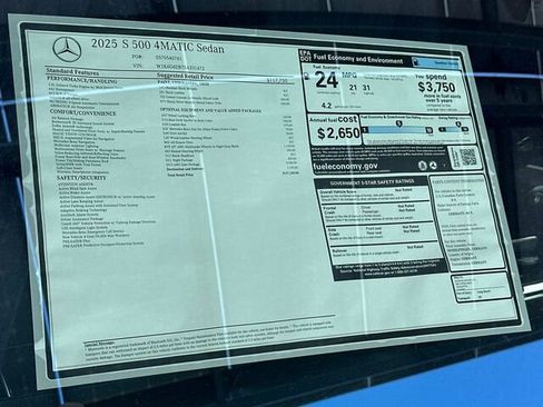 New 2025 Mercedes-Benz S 500 4MATIC image 27
