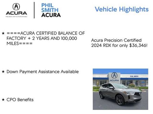 Certified 2024 Acura RDX w/ Advance Package AWD/4WD image 5