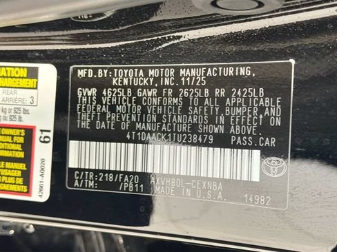Certified 2026 Toyota Camry LE FWD image 25