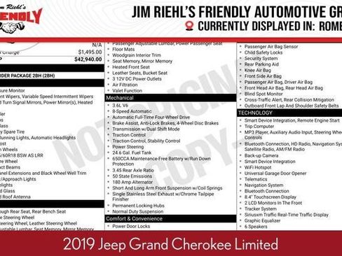 Used 2019 Jeep Grand Cherokee Limited image 1