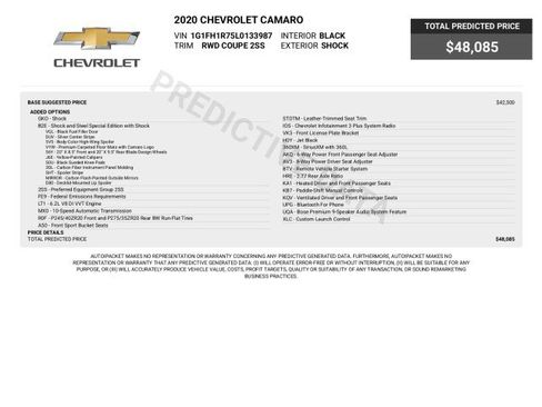 Used 2020 Chevrolet Camaro SS RWD image 2