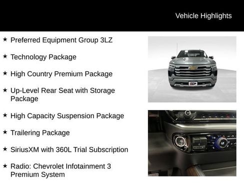 New 2026 Chevrolet Silverado 1500 High Country w/ High Country Premium Package AWD/4WD image 17
