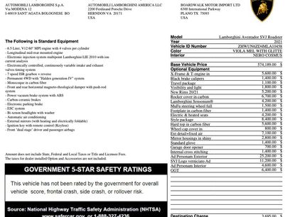 Used 2021 Lamborghini Aventador SVJ