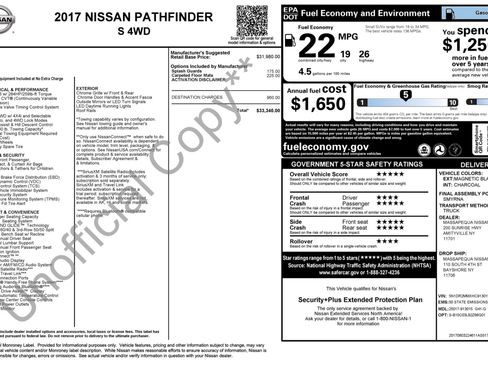 Used 2017 Nissan Pathfinder S AWD/4WD image 3