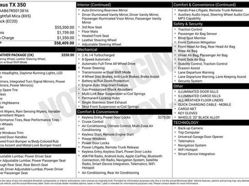 Used 2024 Lexus TX 350 AWD w/ Cold Weather Package image 3