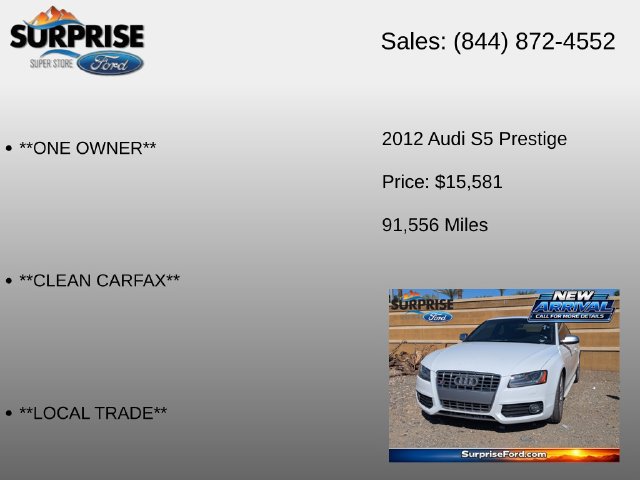 Used 2012 Audi S5 Prestige AWD/4WD image 6
