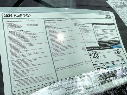 New 2026 Audi SQ5 Premium Plus AWD/4WD image 19