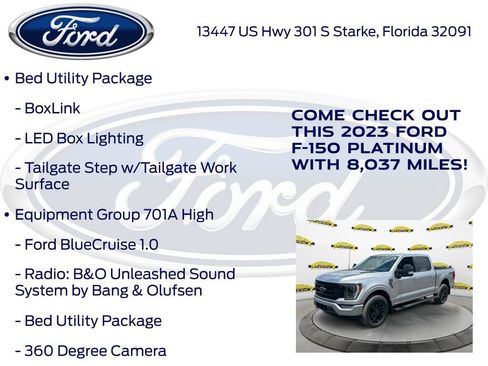Certified 2023 Ford F150 Platinum w/ Equipment Group 701A High AWD/4WD image 27