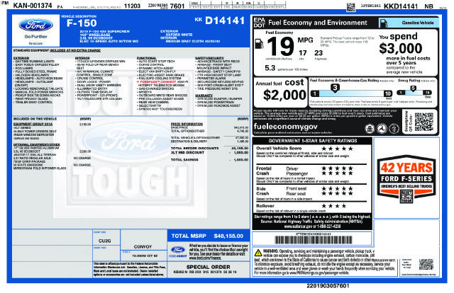 Used 2019 Ford F150 XLT w/ Equipment Group 301A Mid AWD/4WD image 11