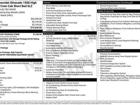 Certified 2025 Chevrolet Silverado 1500 High Country w/ Technology Package AWD/4WD image 14