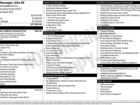 Certified 2024 Volkswagen Jetta SE w/ Panoramic Sunroof Package FWD image 29