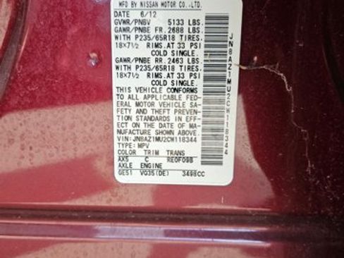 Used 2012 Nissan Murano SL w/ Navigation Pkg FWD image 17