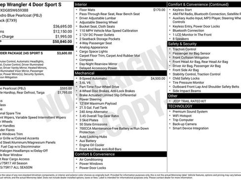 New 2025 Jeep Wrangler Unlimited Sport AWD/4WD image 6