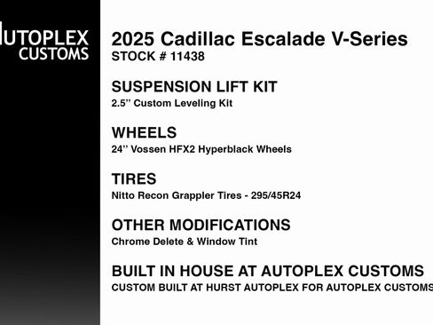 Used 2025 Cadillac Escalade V w/ LPO, ONYX Package image 2