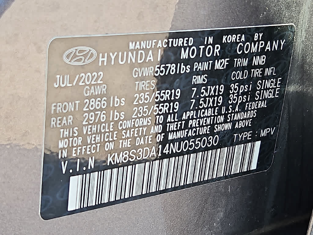 Used 2022 Hyundai Santa Fe SEL Premium w/ Cargo Package AWD/4WD image 5
