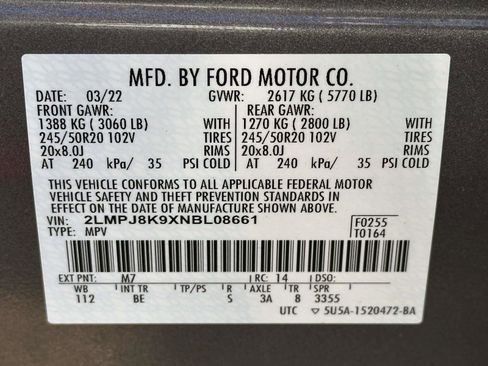 Used 2022 Lincoln Nautilus Reserve w/ Monochromatic Package image 33