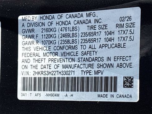 Certified 2026 Honda CR-V LX image 34