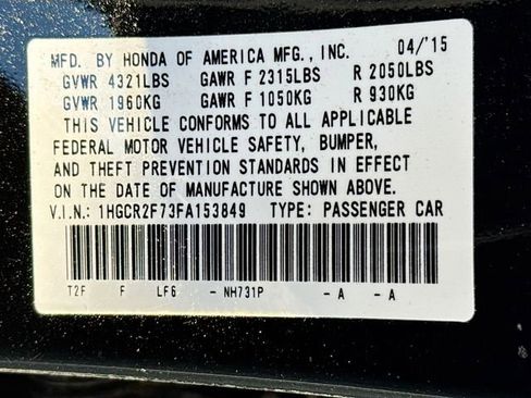 Used 2015 Honda Accord EX image 22