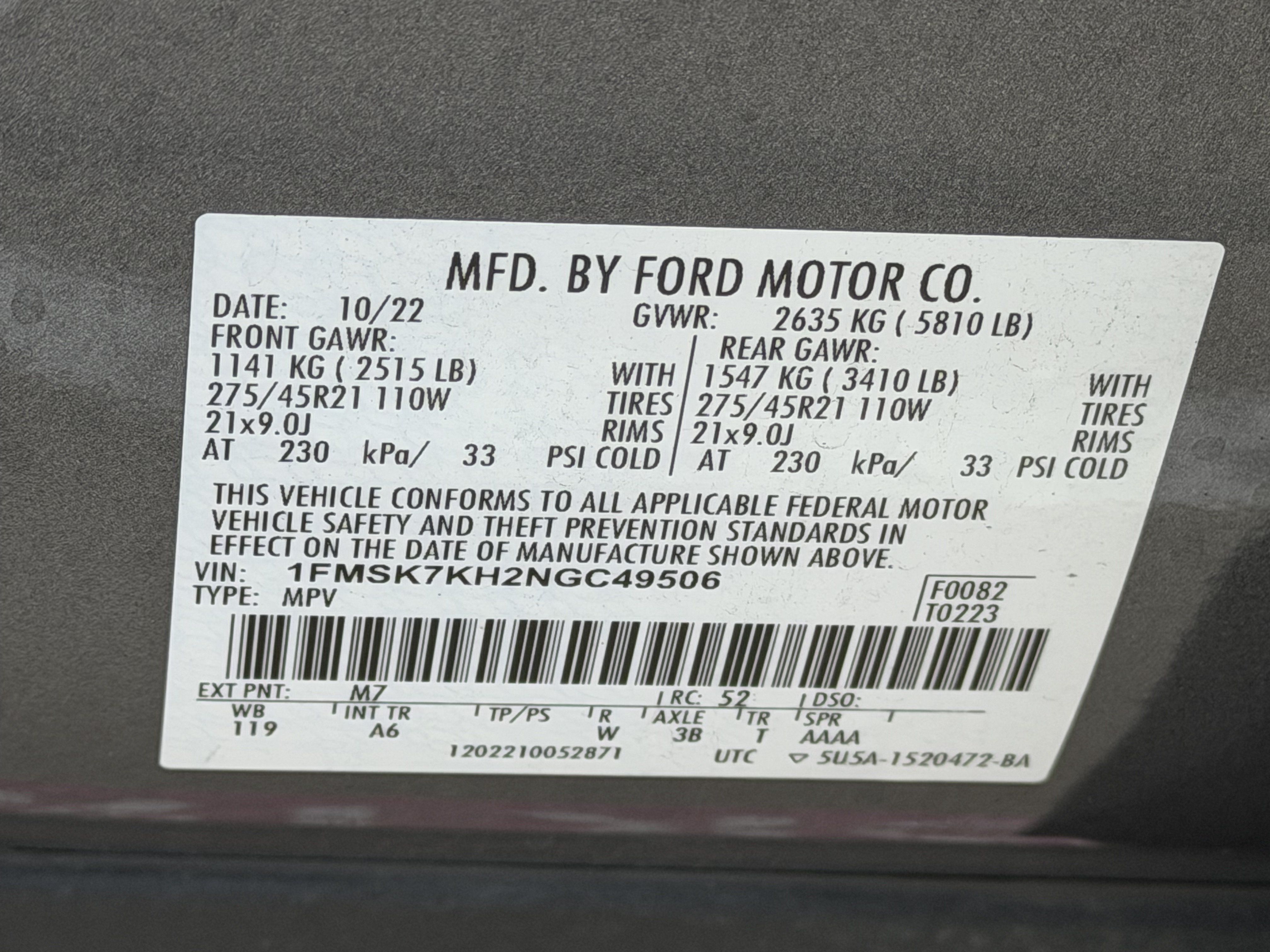 Used 2022 Ford Explorer ST-Line w/ Class IV Trailer Tow Package RWD image 13