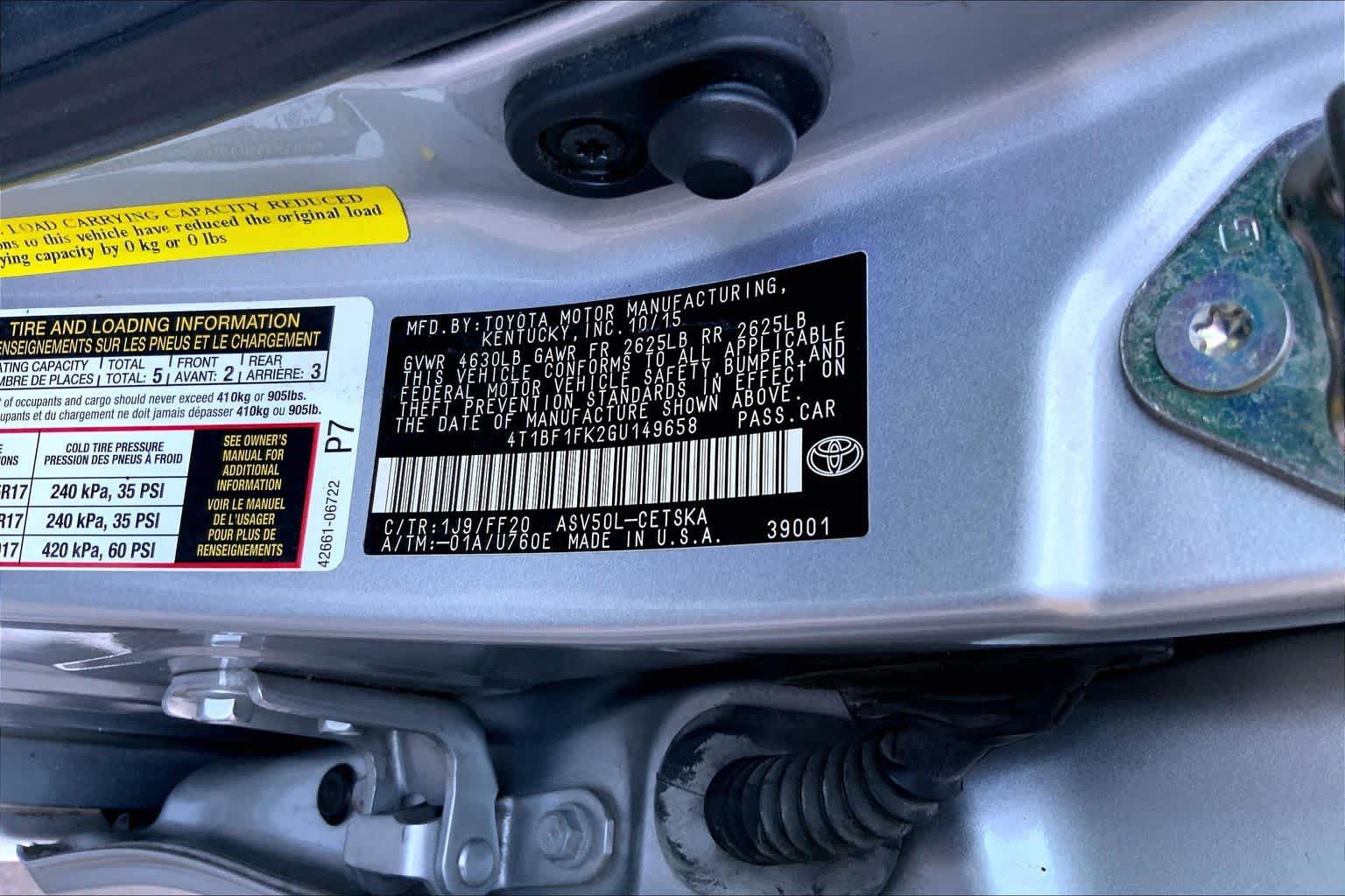 Used 2016 Toyota Camry SE FWD image 32