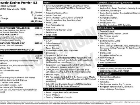 Used 2017 Chevrolet Equinox Premier w/ Enhanced Convenience Package AWD/4WD image 20
