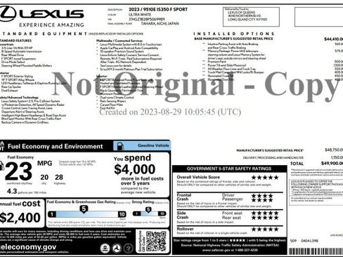 Used 2023 Lexus IS 350 F Sport w/ Memory Package RWD image 3